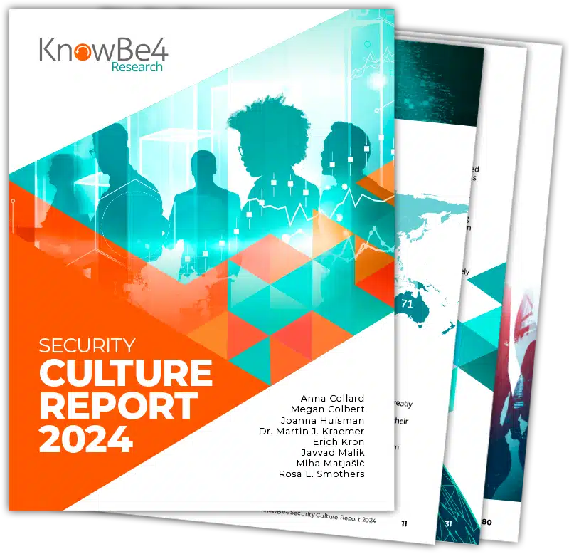 Front page of the Security Culture Report 2024 by KnowBe4